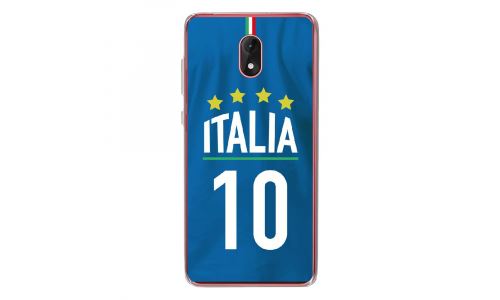 Coque souple pour Wiko Lenny 5 avec impression Motifs Maillot de Football Italie