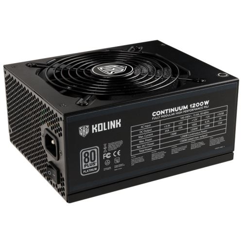 kolink kolink continuum 80 plus platinum netzteil, modular - 1200 watt noir