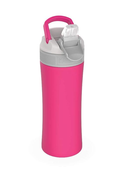 Kambukka bouteille Lagoonisolée 400 ml acier inoxydable rose/gris