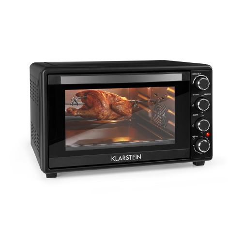 Klarstein Masterchef 45 Mini four avec tournebroche- 2000W- Température réglable:100 à 230 °C- Noir