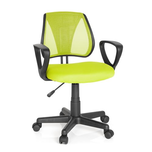 Chaise de bureau enfant / siège de bureau enfant KIDDY CD tissu maille vert