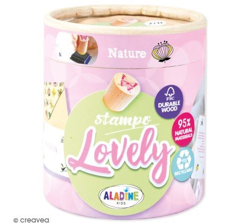 Kit de tampons bois Stampo Lovely - Nature - 15 pcs