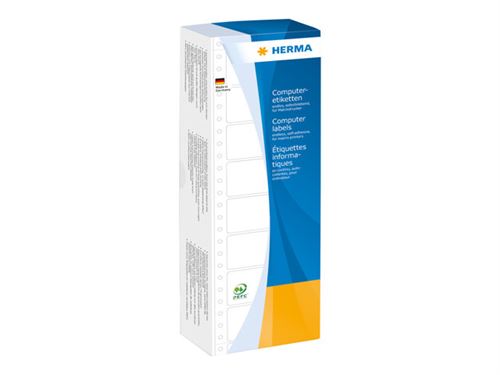 HERMA &eacute;tiquettes d'ordinateur continues, 68,58x35,7mm, 1voie