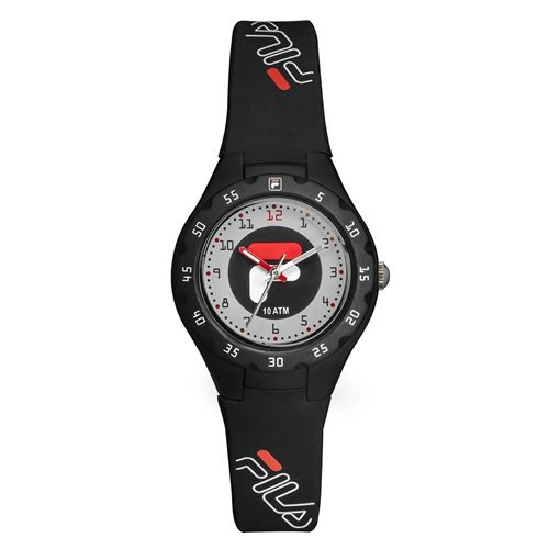 FILA Montre analogique bracelet silicone Série FILAKIDS Noir