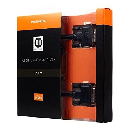 D2 Diffusion D2DVIDVI150 Câble DVI/DVI Mâle/Mâle 1,50 m