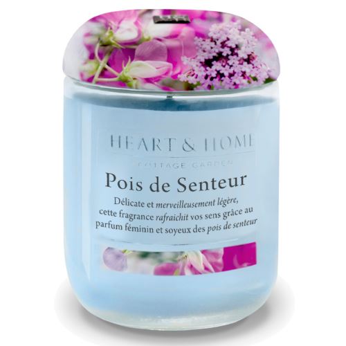 Grande Bougie à la cire de soja Pois de Senteur