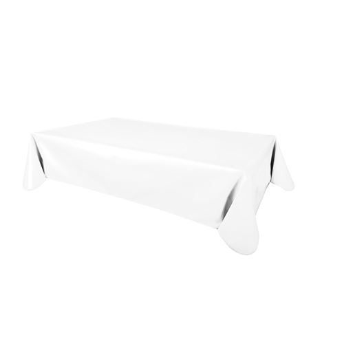 CPM - Nappe en toile cirée rectangulaire design uni Joys - L. 140 x l. 200 cm - Blanc - Joys