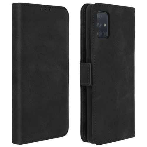 Etui pour Samsung Galaxy A51 Porte-cartes Fonction Support Noir