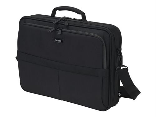 Dicota Multi Plus 15.6 Sac Messenger Noir - Sacoches d'ordinateurs portables (Sac Messenger, 39,6 cm (15.6), Sangle épaule, 840 g, Noir)