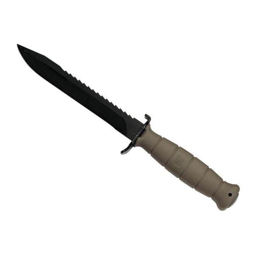glock - 479 - poignard de combat glock kaki 16,5cm avec scie + etui