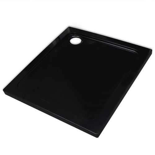 vidaXL Receveur de douche carré ABS Noir 80 x 80 cm