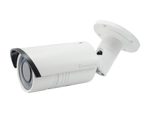 Level One FCS-5059 Fixed Network Camera 2 mégapixels Day and Night Outdoor LED IR WDR Two Way Audio 802.3 AF PoE Varifocal