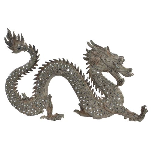 Grande Statue Dragon aspect vieilli 52 cm