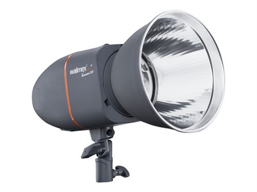 Walimex Pro Newcomer Flash Studio avec Réflecteur Brillant/Récepteur intégré 300 W Gris/Orange