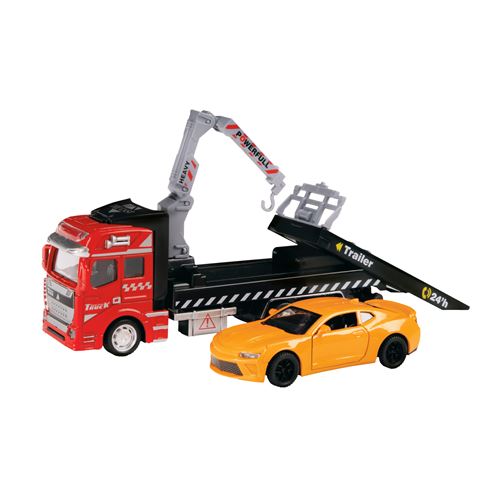 Toi-Toys dépanneuse avec voiture Metal boys rouge/orange