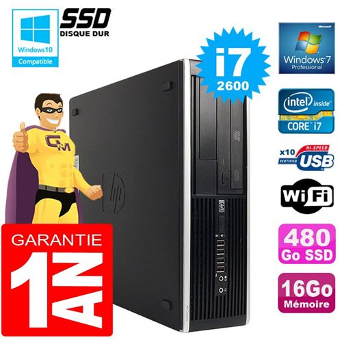 Acheter Pc hp compaq 8300 sff core i7-2600 ram 16go disque 480go ssd graveur dvd wifi w7 État correct - 329,00 € Pc hp compaq 8300 sff core i7-2600 ram 16go disque 480go ssd graveur dvd wifi w7 État correct - Hewlett-Packard reconditionné disponible sur Fnac