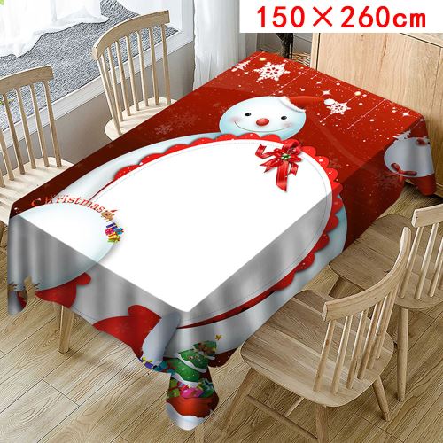 Nappe de Noël Imprimer Rectangle Table Cover Holiday Party Home Decor_Kiliaadk365