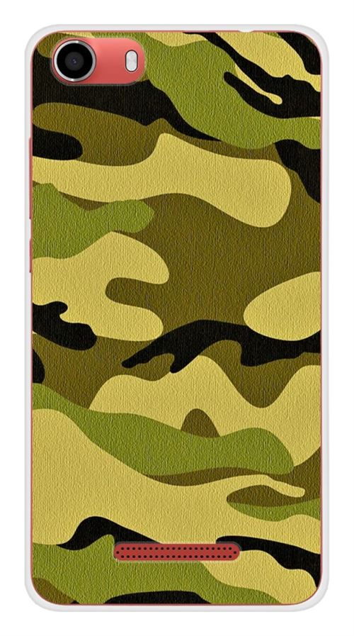 Coque en silicone imprimée compatible Wiko Lenny 2 Camouflage