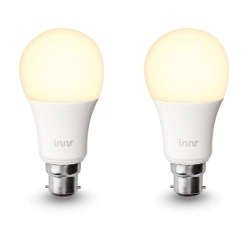Ampoule led connectée - type b22- blanc chaud - intensité variable - zigbee 3.0 - pack de 2