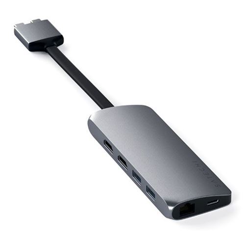 Hub multimédia double USB-C Satechi Gris