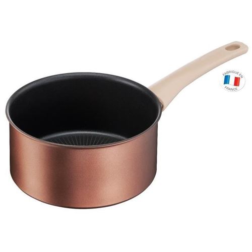 tefal g2542902 casserole 18 cm eco-respect - capacité 2,1 l - tous feux dont induction - made in france - marron