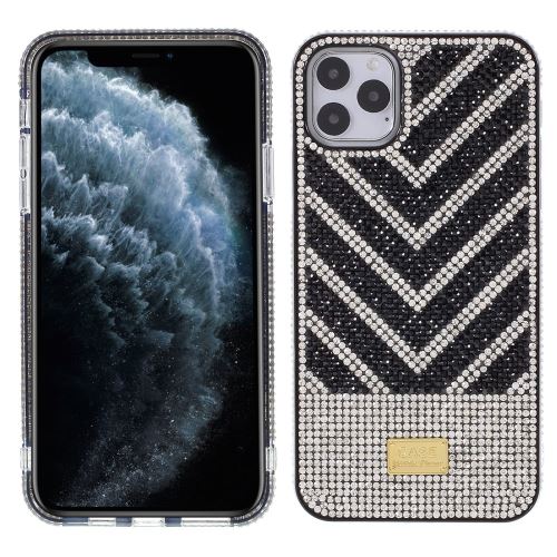 Coque en TPU strass décor hybride noir pour votre Apple iPhone 11 Pro Max 6.5 pouces