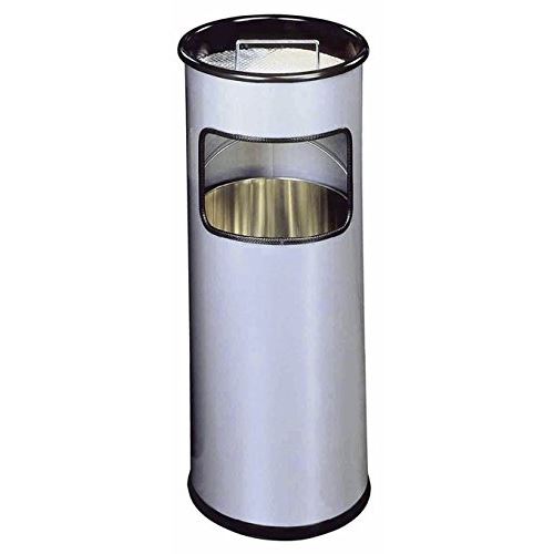 1 x durable cendrier acier si ral9006 cendrier à utilisation 333023 métal argenté