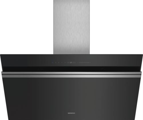 Siemens iQ700 LC91KWW60 - Hotte - hotte décorative - largeur : 90 cm - profondeur : 49.9 cm - evacuation & recyclage - noir