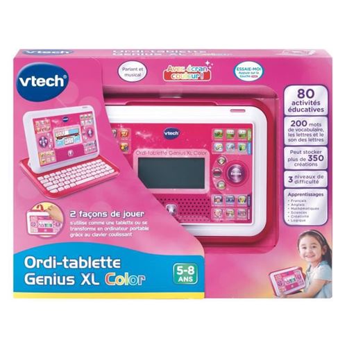 Ordi-tablette Genius XL Vtech Rose - Ordinateur éducatif - Achat & prix