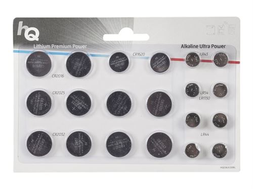 HQ/Bouton Alcaline au lithium CR2016/CR2032/CR2025/CR1620/LR43/LR54/LR44 de 20 Carte Blister
