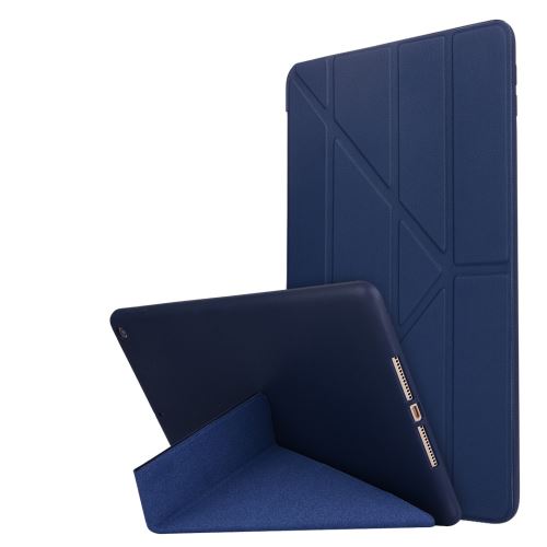 Generique Bleu Etui En Pu + Silicone Déformé Avec Support Pour Votre Apple Ipad 10.2 (2019) - Image 3