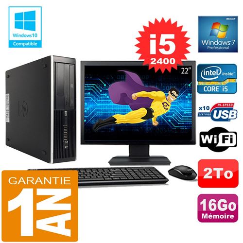 Pc hp compaq 8300 sff core i5-2400 ram 16go disque 2 to wifi w7 ecran 22' État correct - Hewlett-Packard reconditionné disponible sur Fnac