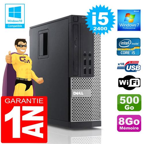 Pc dell 990 sff core i5-2400 ram 8go disque 500 go wifi w7