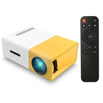 Mini Vidéoprojecteur Portable LED 400 Lumens HDMI USB Jaune