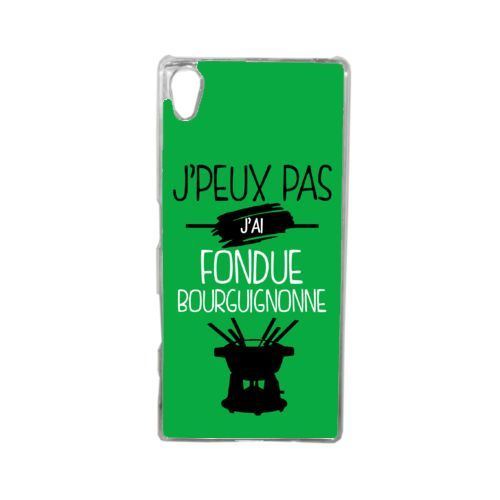 Coque j peux pas j ai fondue bourguignonne 11 compatible sony xperia z5 transparent