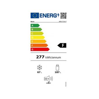 Réfrigérateur combiné 254L Froid Brassé MIELE 55.8cm F, KFN7714F