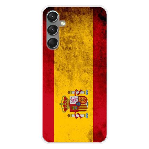 Coque en silicone imprimée compatible Samsung Galaxy A24 4G Drapeau Espagne