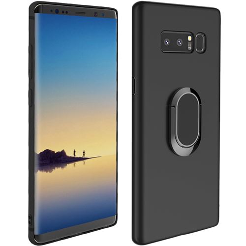 ebestStar - Coque Samsung Galaxy Note8 Housse Etui TPU Anneau Support, Noir [Dimensions PRECISES Smartphone : 162.5 x 74.8 x 8.6 mm, écran 6.3'']