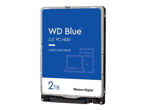 WD Blue WD20SPZX - Vaste schijf - 2 TB - intern - 2.5 - SATA 6Gb/s - 5400 tpm -buffer: 128 MB