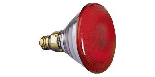 Ampoule halogène pour effet lumineux Par-38 FL rot 230 V E27 80 W rouge à intensité variable