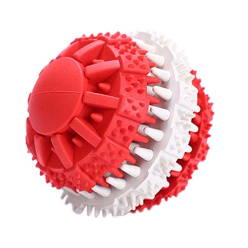 Meilleurs prix pour Animaux Chiens Chewing caoutchouc Jouets balle ronde Pour Mordre Molar dents propres