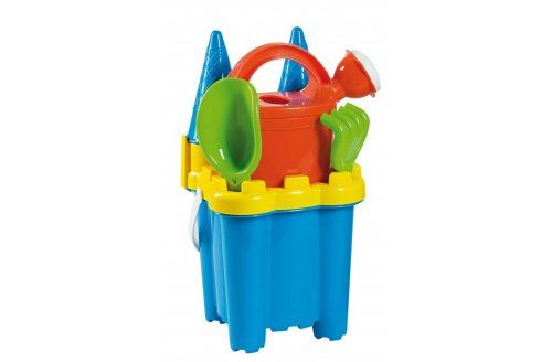 Androni Giocattoli Bleu/Orange Seau De Plage Château + Accessoires - Livré À L'unité ( Ou Orange)