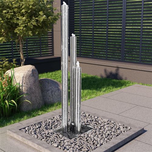 Vidaxl - Fontaine de jardin Argent&eacute; 48x34x153 cm Acier inoxydable n/a