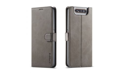 Etui type portefeuille pour Galaxy A80/A90 gris gamme LC.IMEEKE