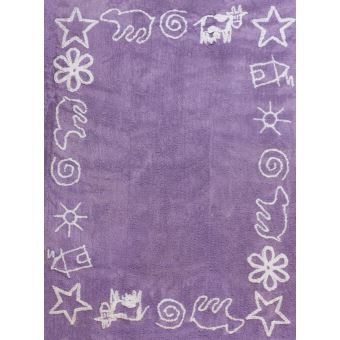 Aratextil Tapis Pour Chambre Enfant 100 Coton Violet Divers