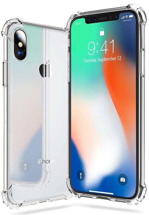 iPhone X, Coque iPhone 10 - Souple Clair TPU Silicone/Housse Bumper Cover pour iPhone X/10de Vshop