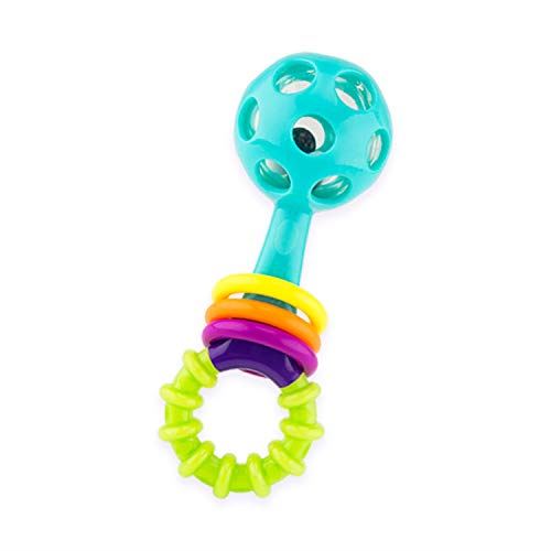 Sassy Peek-a-Boo Beads Rattle Developmental Toy with High contrast colors Flexible, Soft Plastic for Ages Newborn and Up
