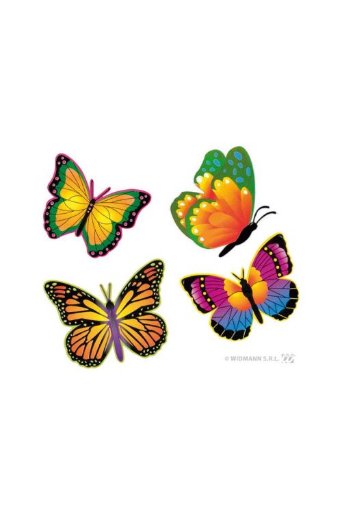 Lot de 4 papillons en carton 32cm