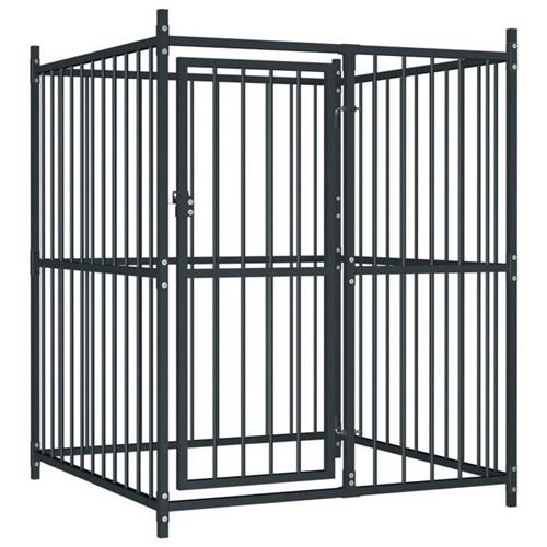 Comparer les prix de vidaXL Chenil extérieur pour chiens 120 x 120 x 150 cm