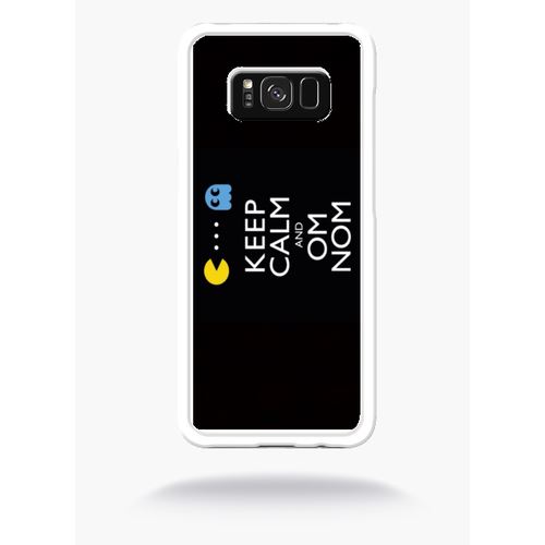 Coque Keep Calm Pacman Compatible Samsung S8+ Bord Transparent